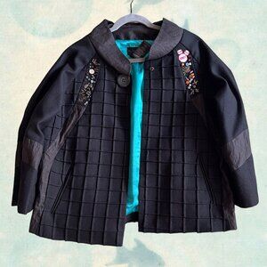 Custo Barcelona Designer Embellished Black Jacket (38 / S-M)